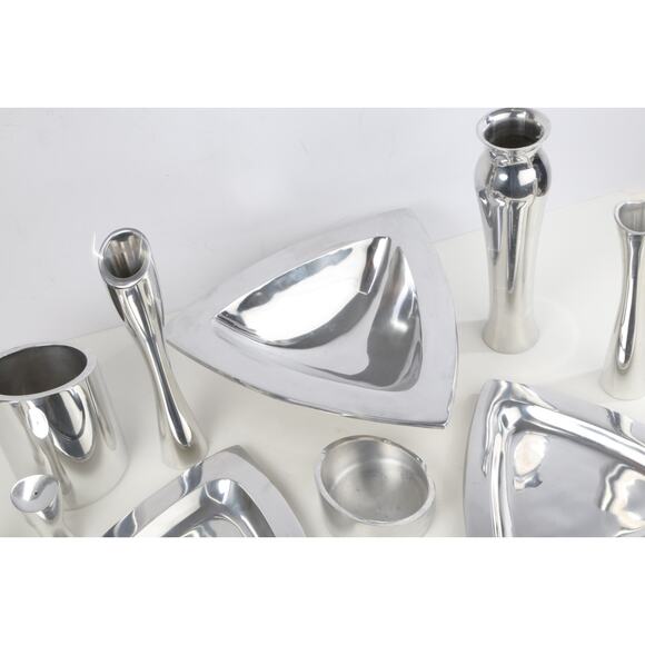 Nobe Silver Plated Set Vase Candle Holders Wine Rack Plates & Bowl Décor Holiday - Picture 8 of 16